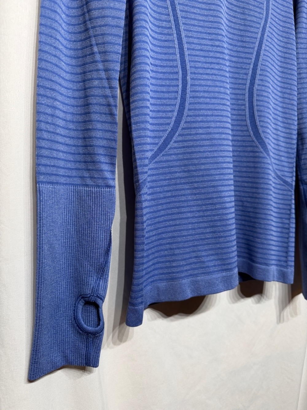 Lululemon Swiftly Tech Long Sleeve Crew Heathered Sapphire Blue 6 - Picture 4 of 8